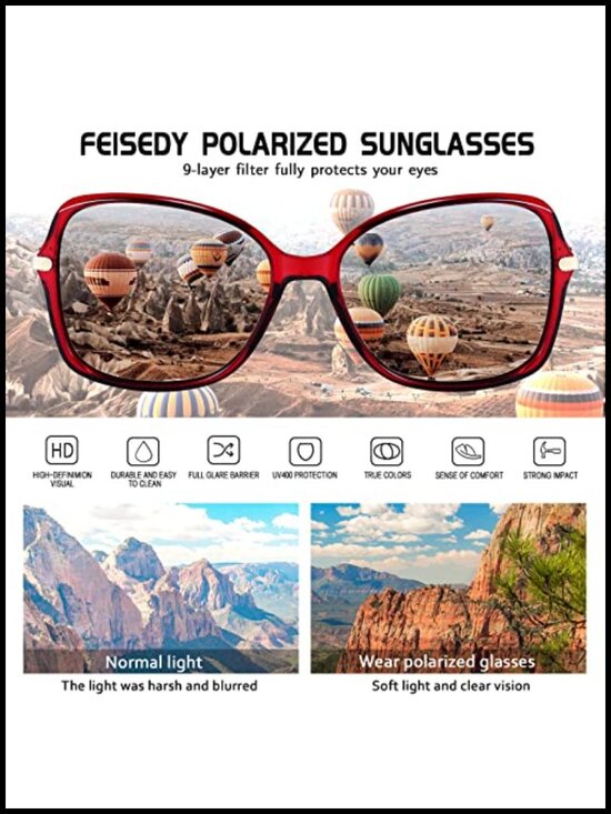 Vintage Square Polarized Sunglasses UV400 Protection Women Classic main image 6